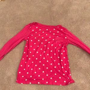Pink polka dot shirt